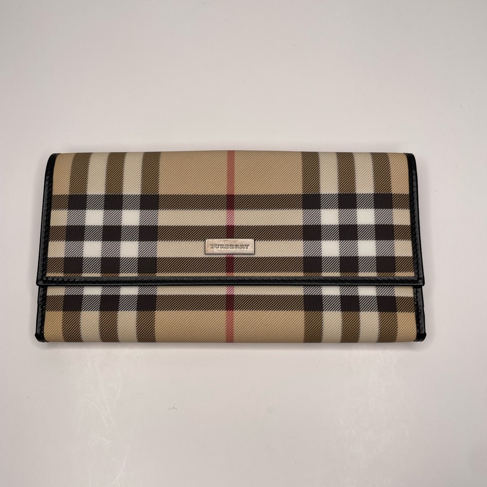 Burberry Nova check long wallet
